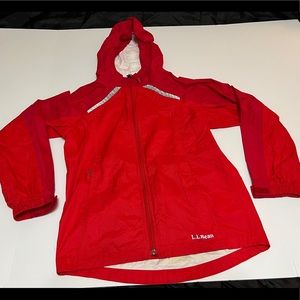 LL Bean girls rain jacket